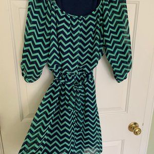 Chevron Wrap Dress